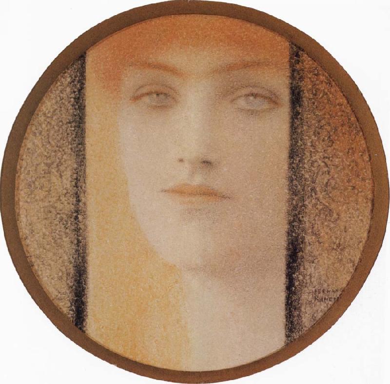 Fernand Khnopff Mask With a black curtain